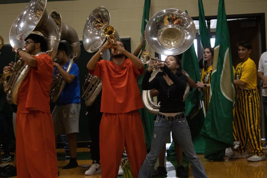 Band at Homecoming Pep Rally